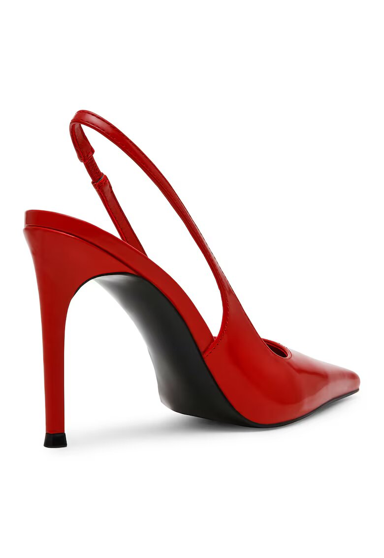 Steve Madden Кожени обувки Reyes с ток стилето - Тъмночервен