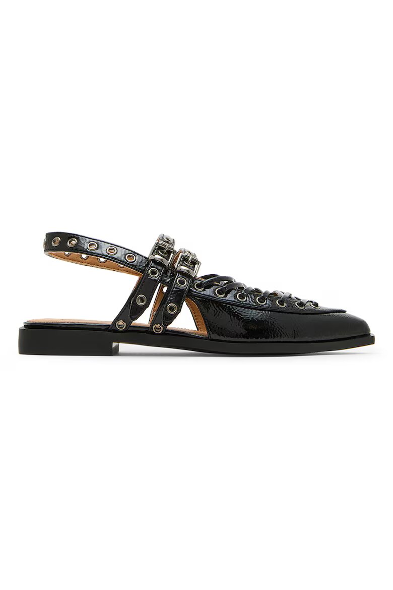 Steve Madden Кожени обувки с гола пета Черен