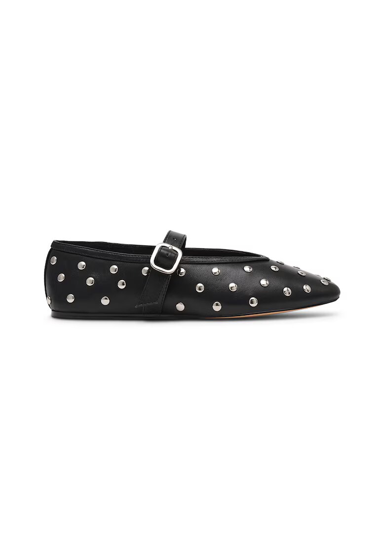 Steve Madden Кожени пантофки Archer - Черен/Сребрист