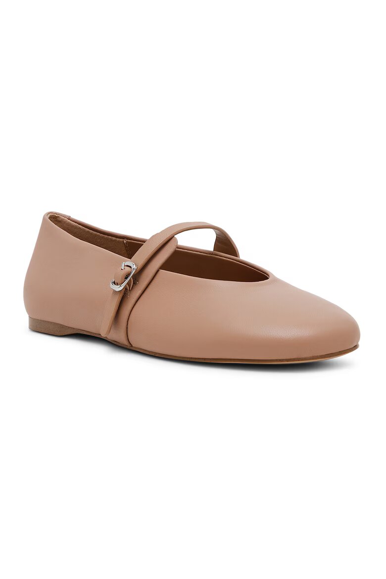 Steve Madden Кожени пантофки с тока с каишка Светлокафяв