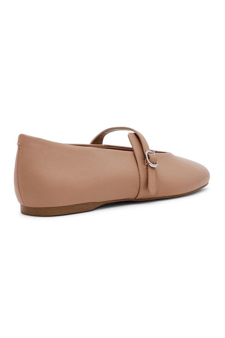 Steve Madden Кожени пантофки с тока с каишка Светлокафяв