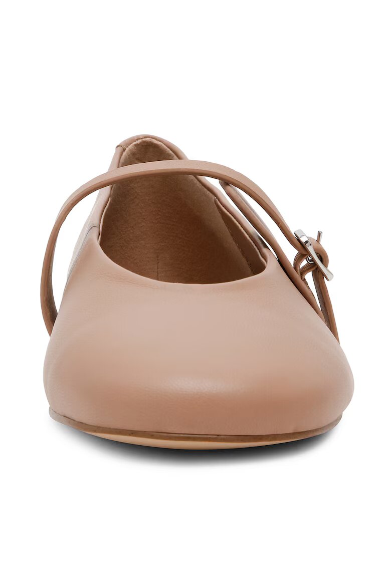 Steve Madden Кожени пантофки с тока с каишка Светлокафяв