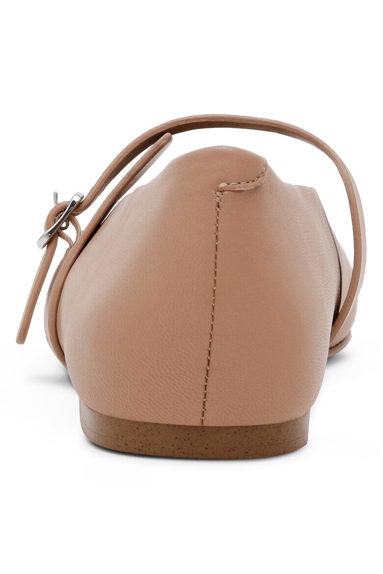 Steve Madden Кожени пантофки с тока с каишка Светлокафяв