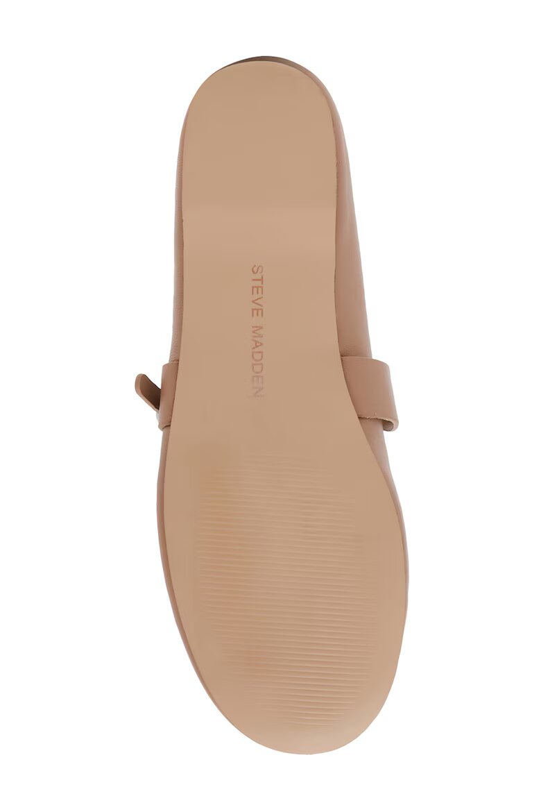 Steve Madden Кожени пантофки с тока с каишка Светлокафяв
