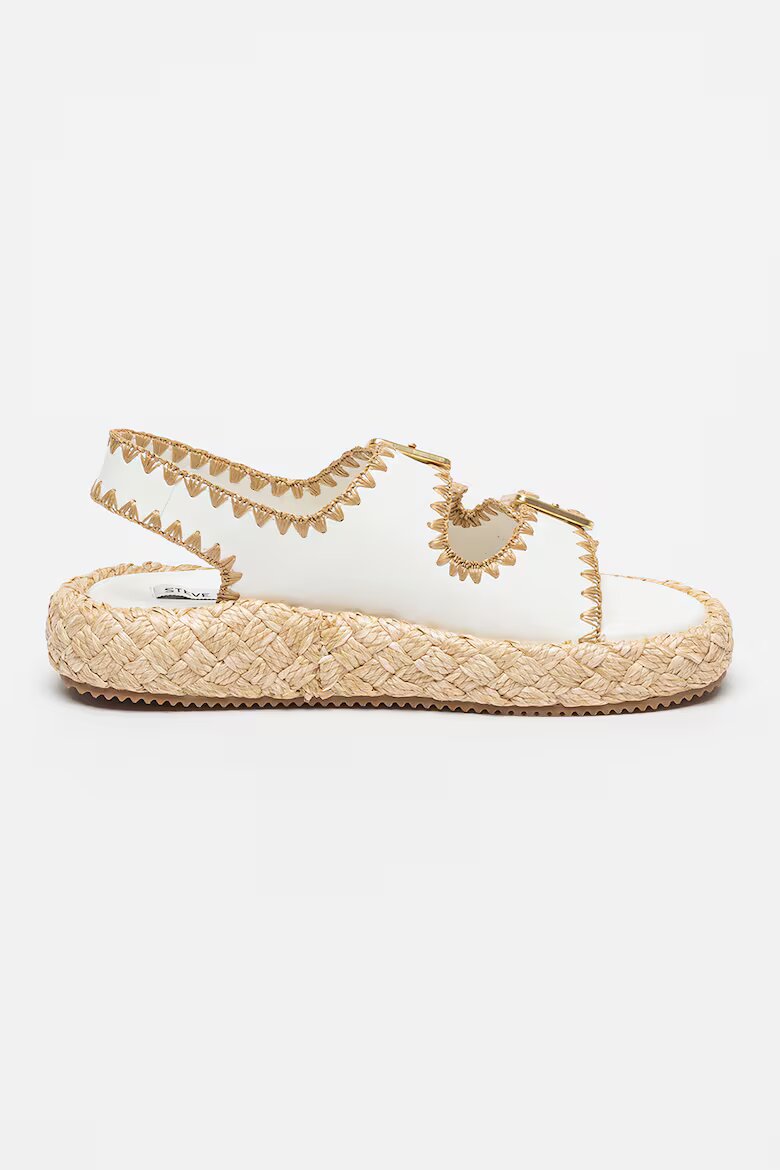 Steve Madden Кожени сандали с отворена пета Бял/Бежов