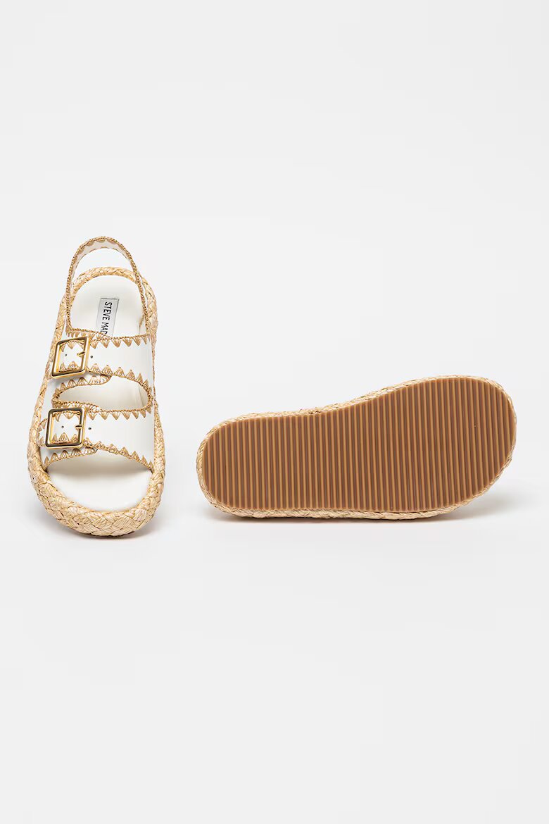 Steve Madden Кожени сандали с отворена пета Бял/Бежов