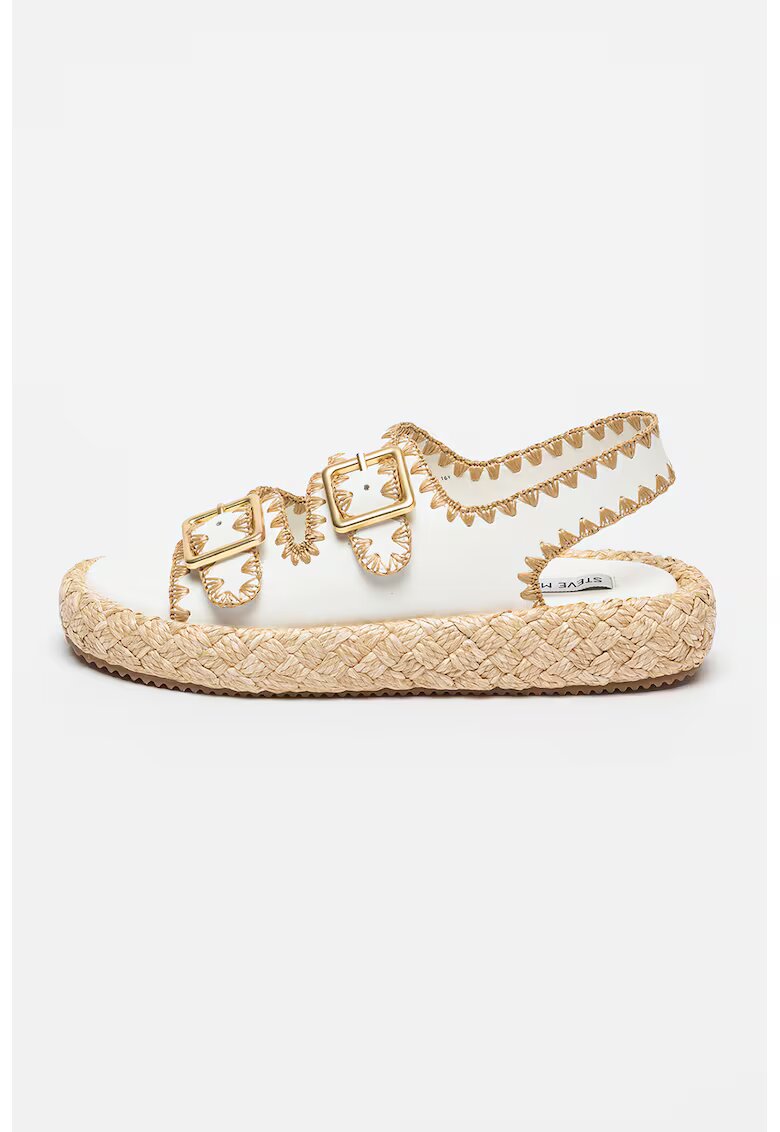 Steve Madden Кожени сандали с отворена пета - Бял/Бежов