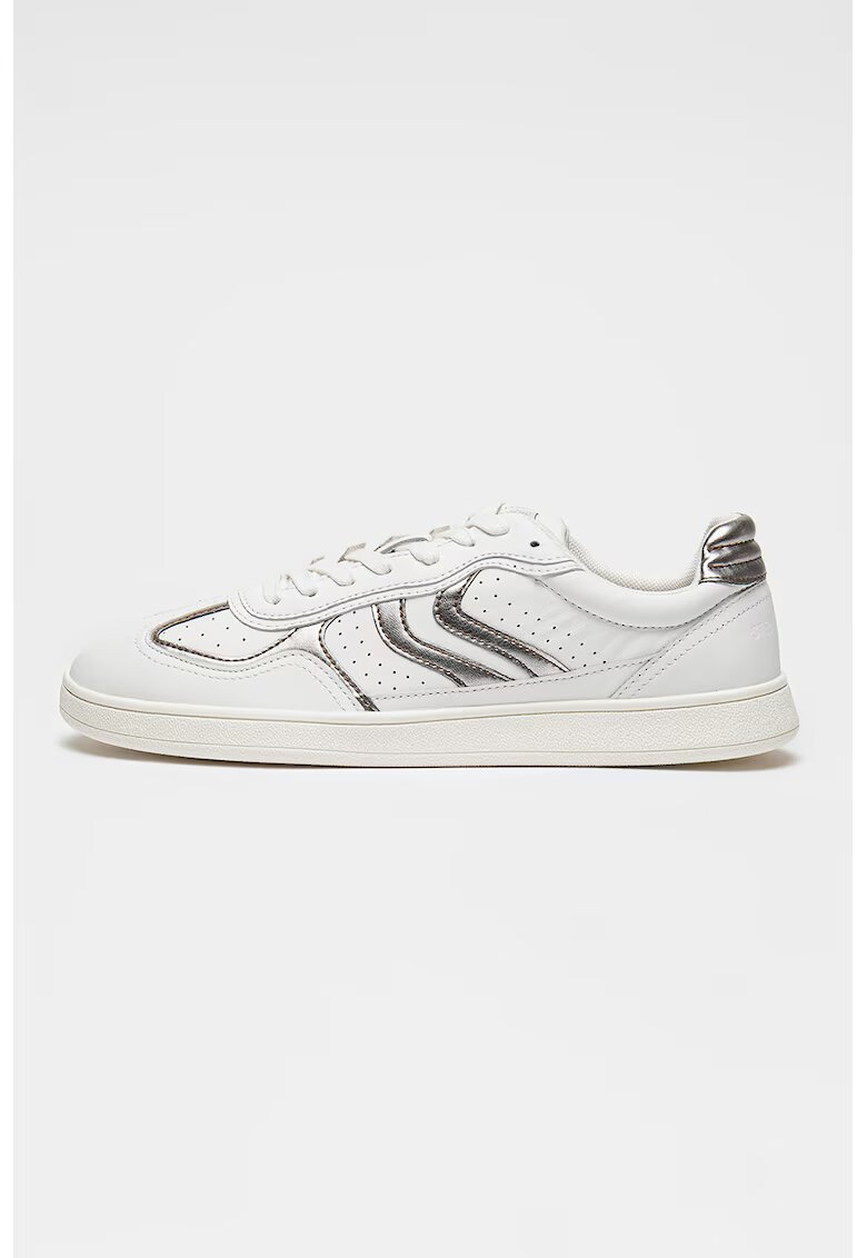Steve Madden Кожени спортни обувки Claymore - Бял/Сребрист