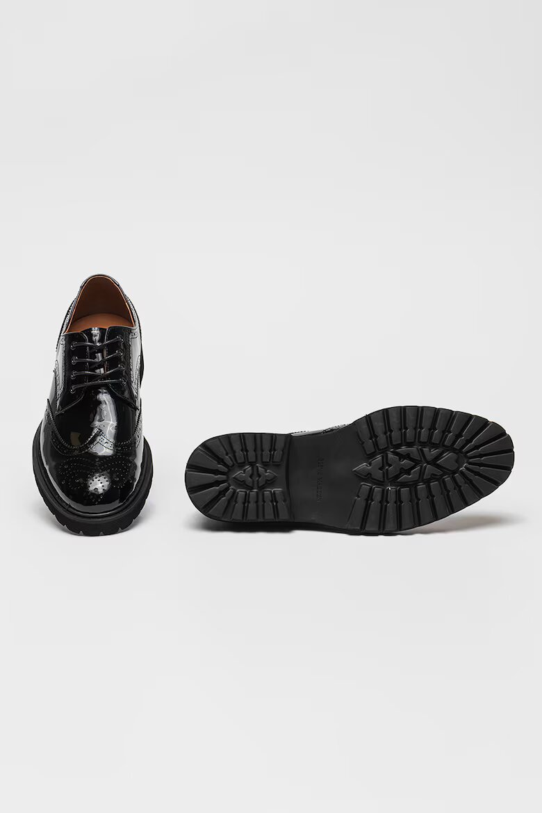 Steve Madden Лачени кожени обувки Mayor Brogue Черен