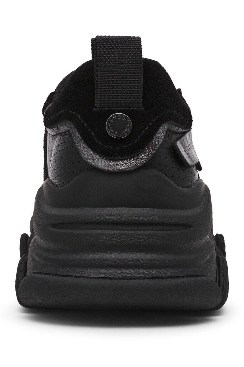 Steve Madden Маратонки от еко кожа с велур Черен