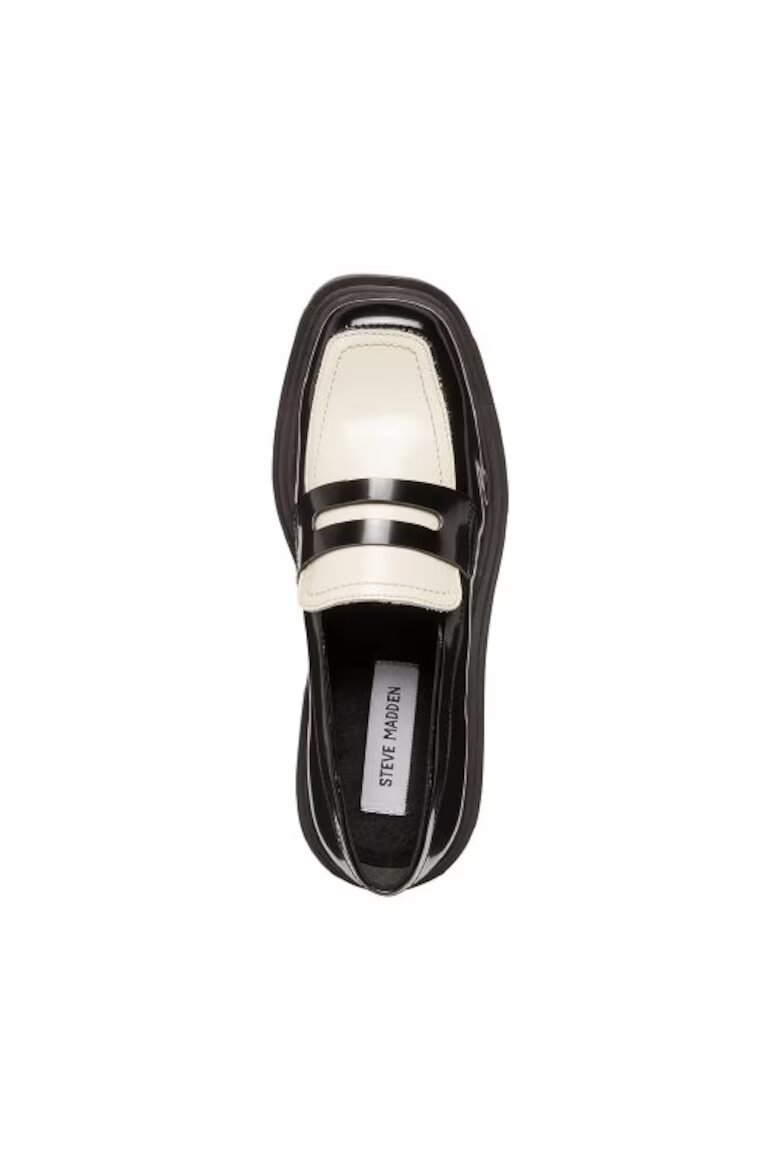 Steve Madden Мокасини от кожа и еко кожа Черен/Мръснобял