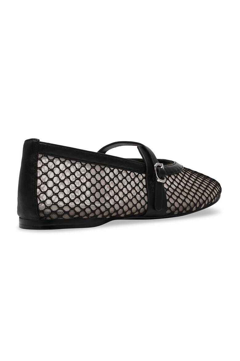 Steve Madden Мрежести пантофки с тока Бял/Черен