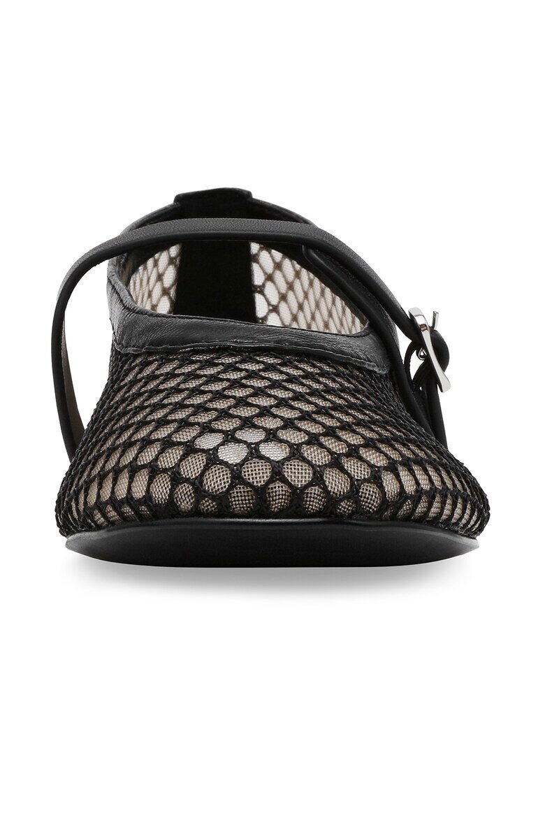 Steve Madden Мрежести пантофки с тока Бял/Черен