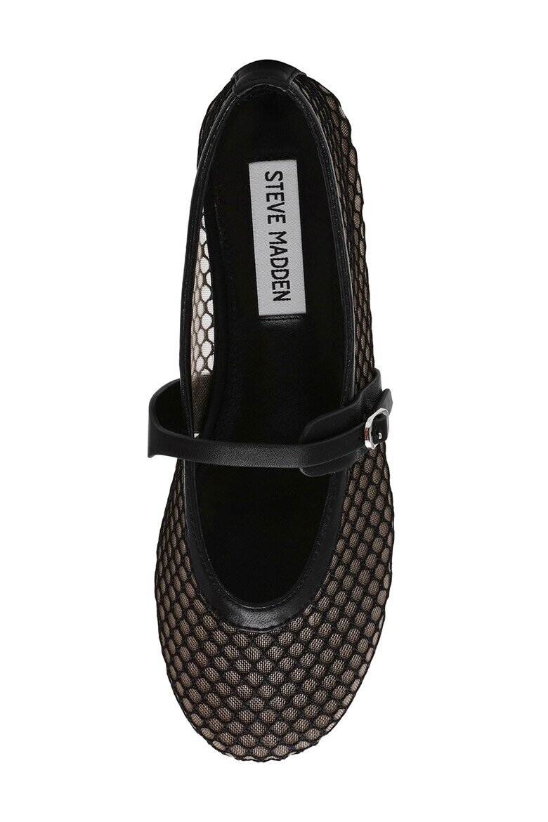 Steve Madden Мрежести пантофки с тока Бял/Черен