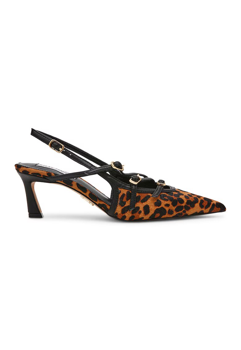 Steve Madden Обувки с животински принт - Тъмнокафяв/Черен