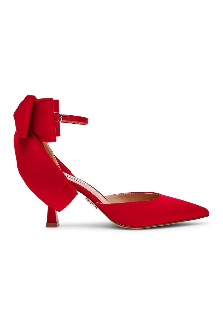 Steve Madden Остри обувки Fiorela с панделка на гърба - Аленочервен