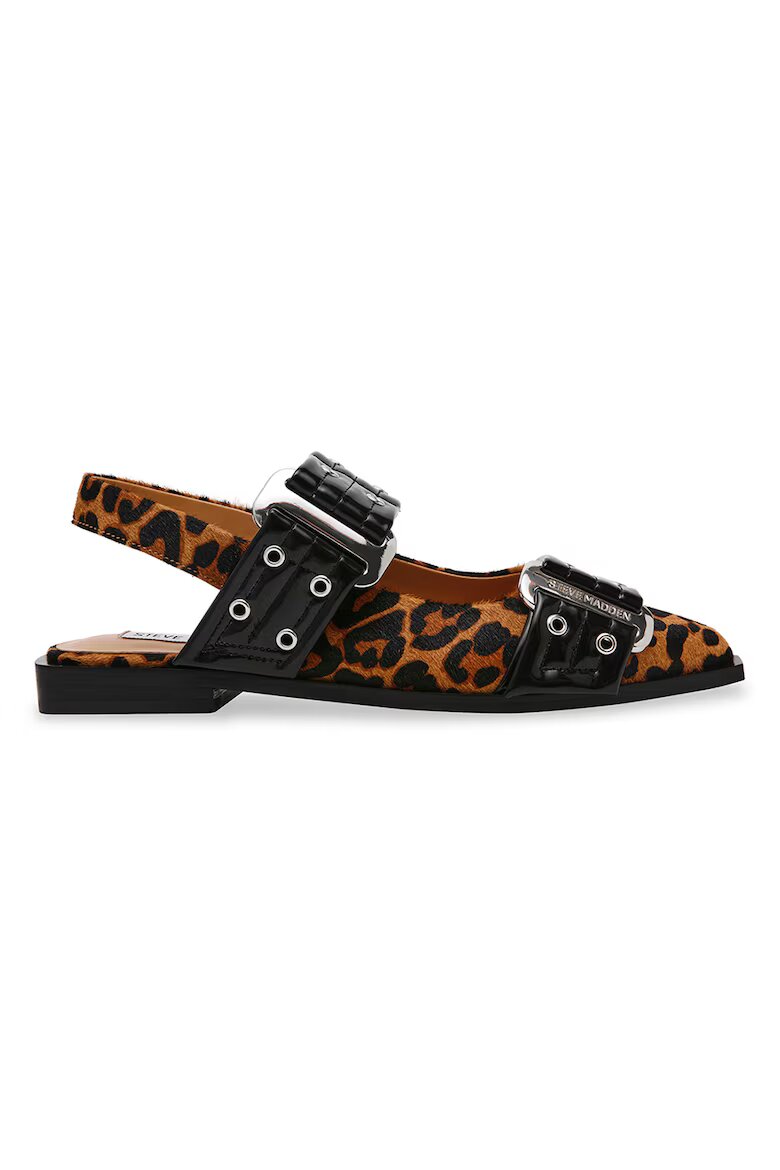 Steve Madden Пантофки от еко кожа с животинска шарка Черен/Кафяв