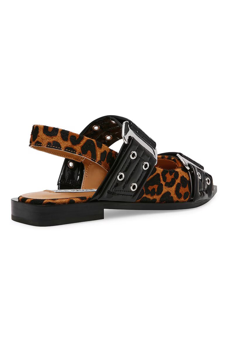 Steve Madden Пантофки от еко кожа с животинска шарка Черен/Кафяв