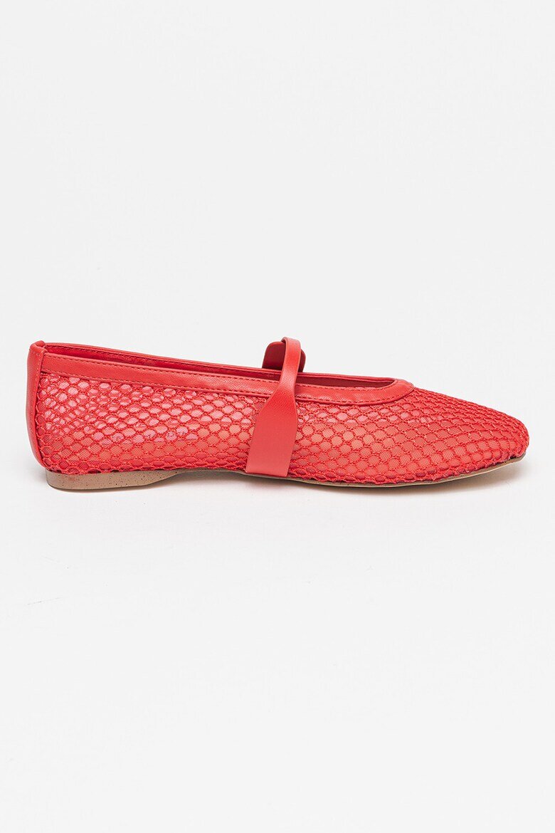 Steve Madden Пантофки с бродиран дизайн и тока Аленочервен