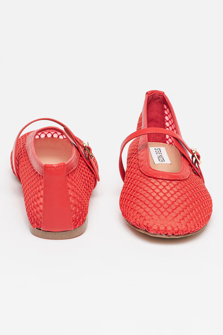 Steve Madden Пантофки с бродиран дизайн и тока Аленочервен