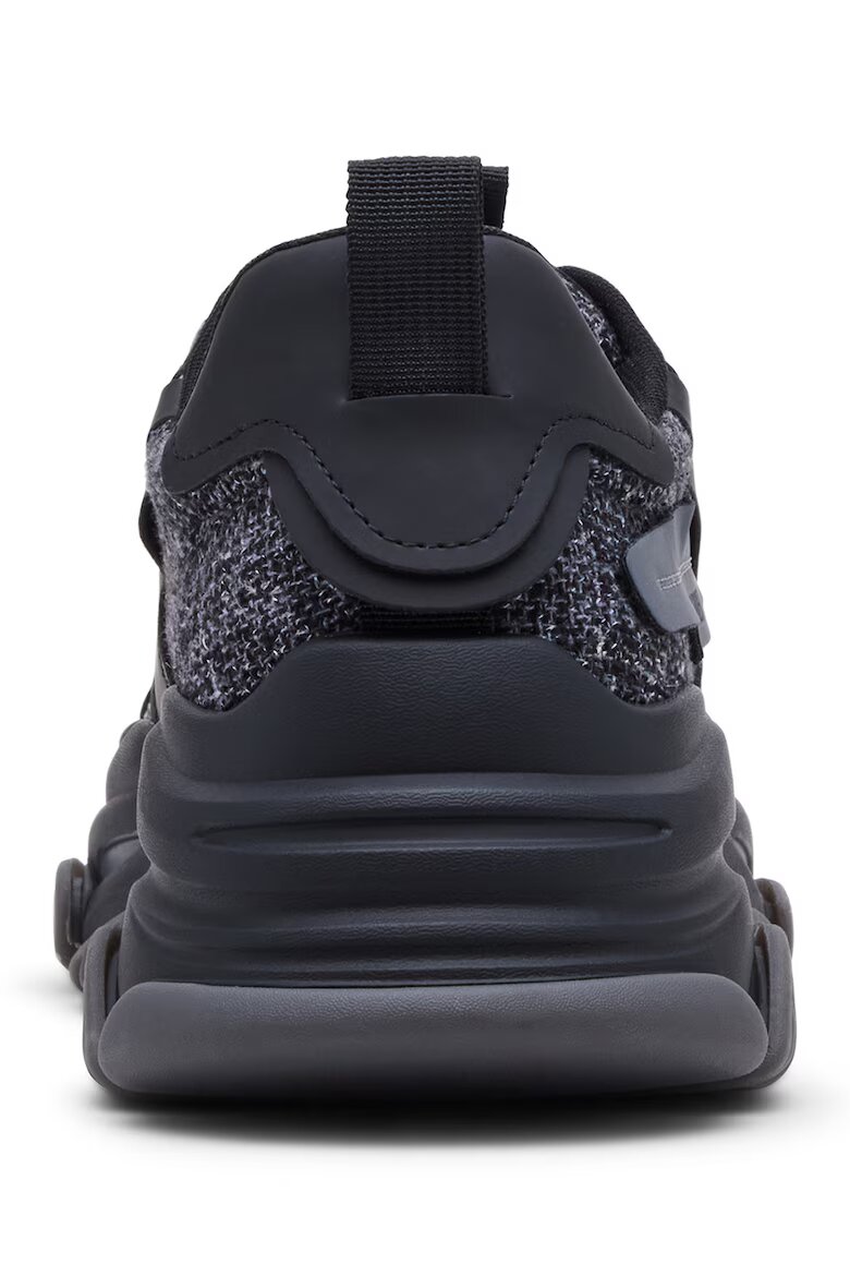 Steve Madden Полускосени маратонки с релеф Въглен сиво/Антрацитно сиво