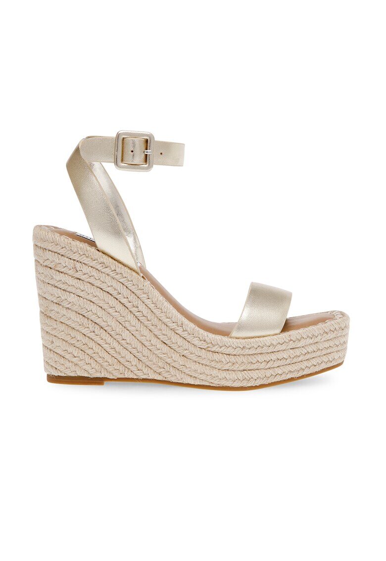 Steve Madden Полускосени сандали от еко кожа - Черен/Бежов