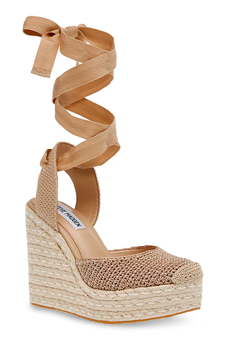 Steve Madden Полускосени сандали Светло кафяво/Светло бежово