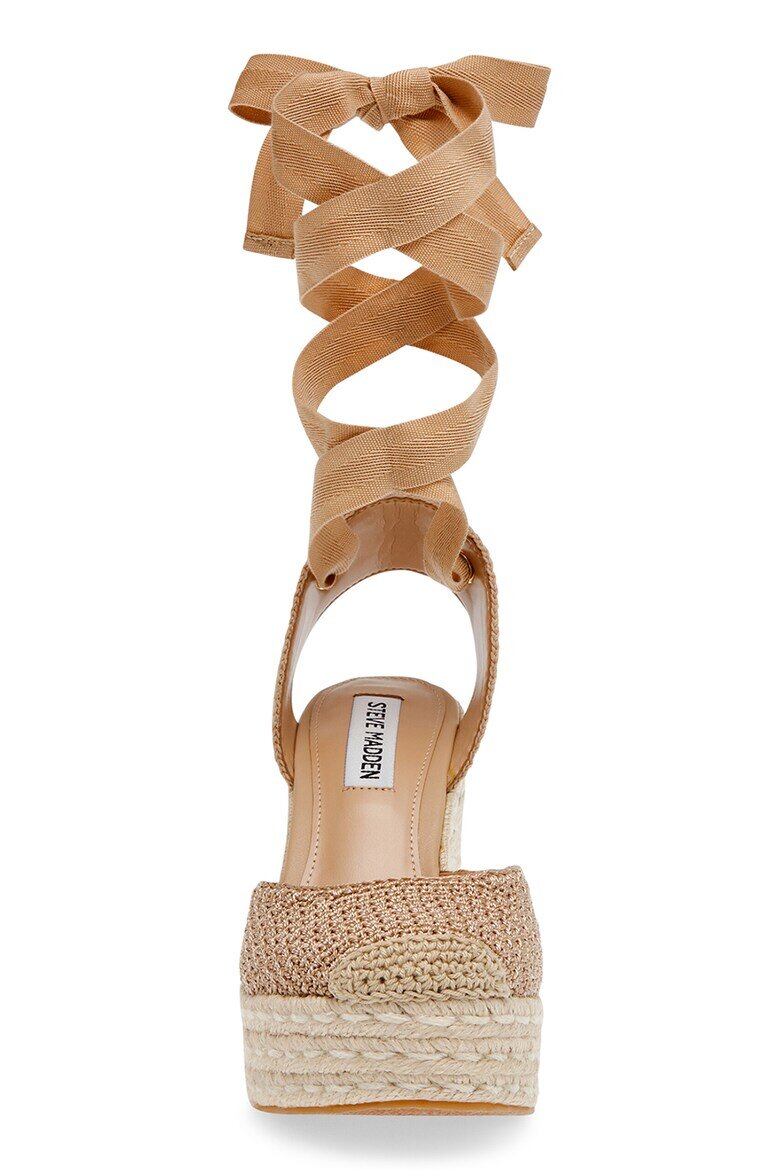 Steve Madden Полускосени сандали Светло кафяво/Светло бежово
