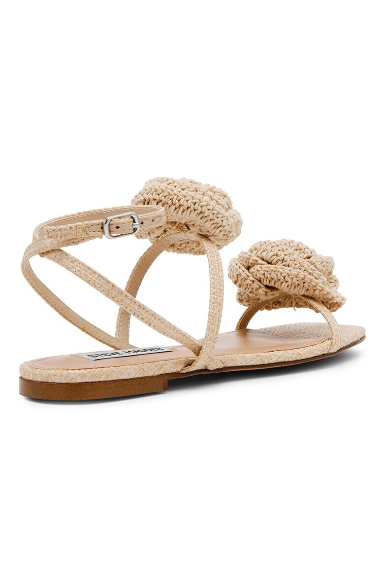 Steve Madden Равни сандали с флорални апликации Бежов
