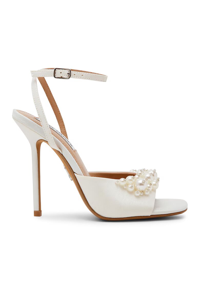 Steve Madden Сандали Atheria от еко кожа с класически ток - Бял