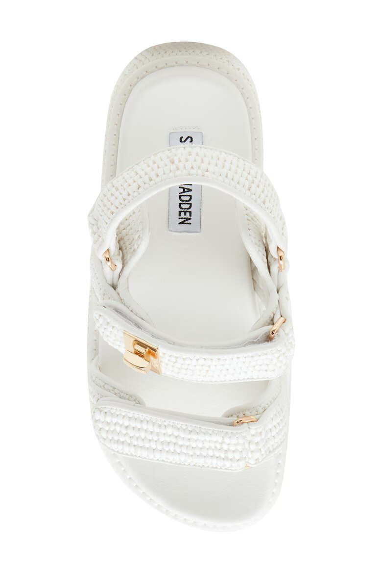 Steve Madden Сандали Bigmona с равна платформа и велкро Бял