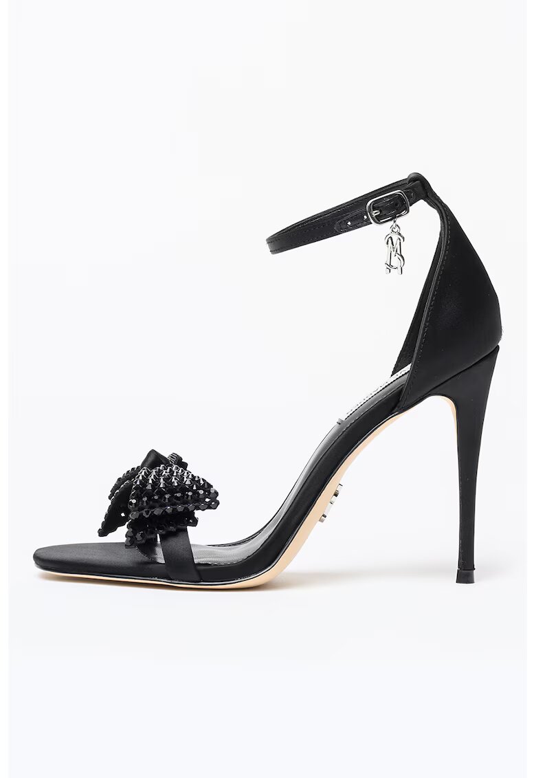 Steve Madden Сандали Newlywed с панделка с декоративни камъни - Черен