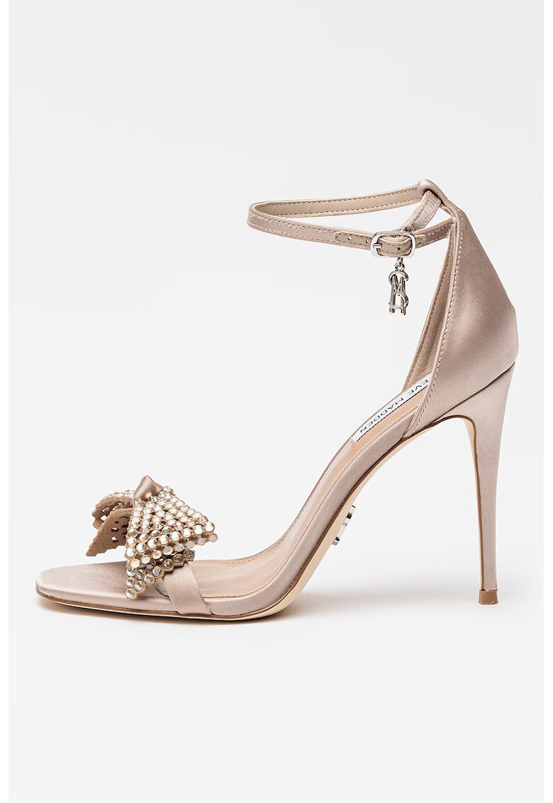 Steve Madden Сандали Newlywed с панделка с декоративни камъни - Прашно розово