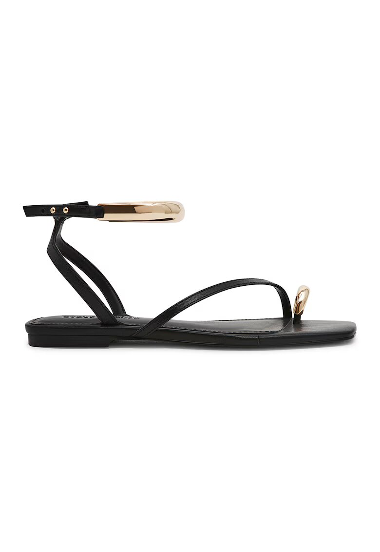 Steve Madden Сандали от кожа с ниска подметка - Златист - Черен -