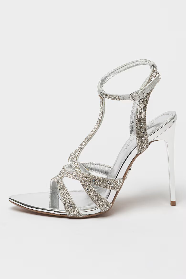 Steve Madden Сандали Scope с ток и декоративни камъни Сребрист