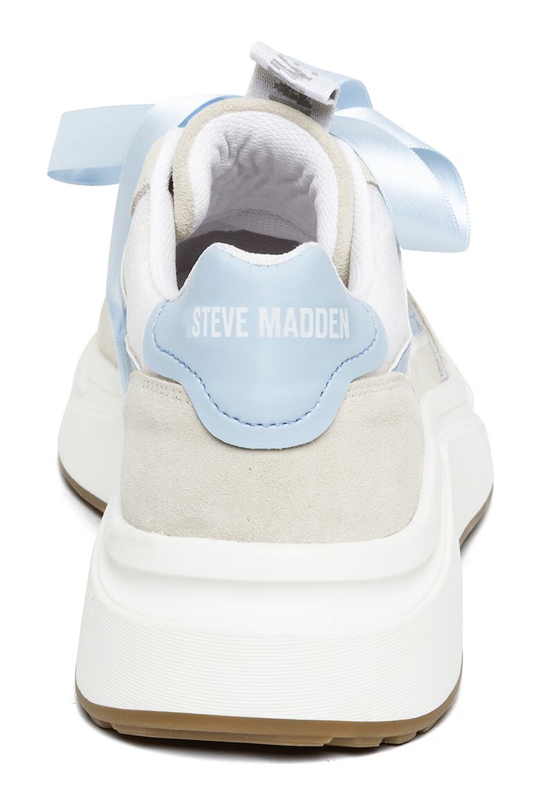 Steve Madden Скосени спортни обувки под глезена Бял/Слонова кост/Ледено синьо