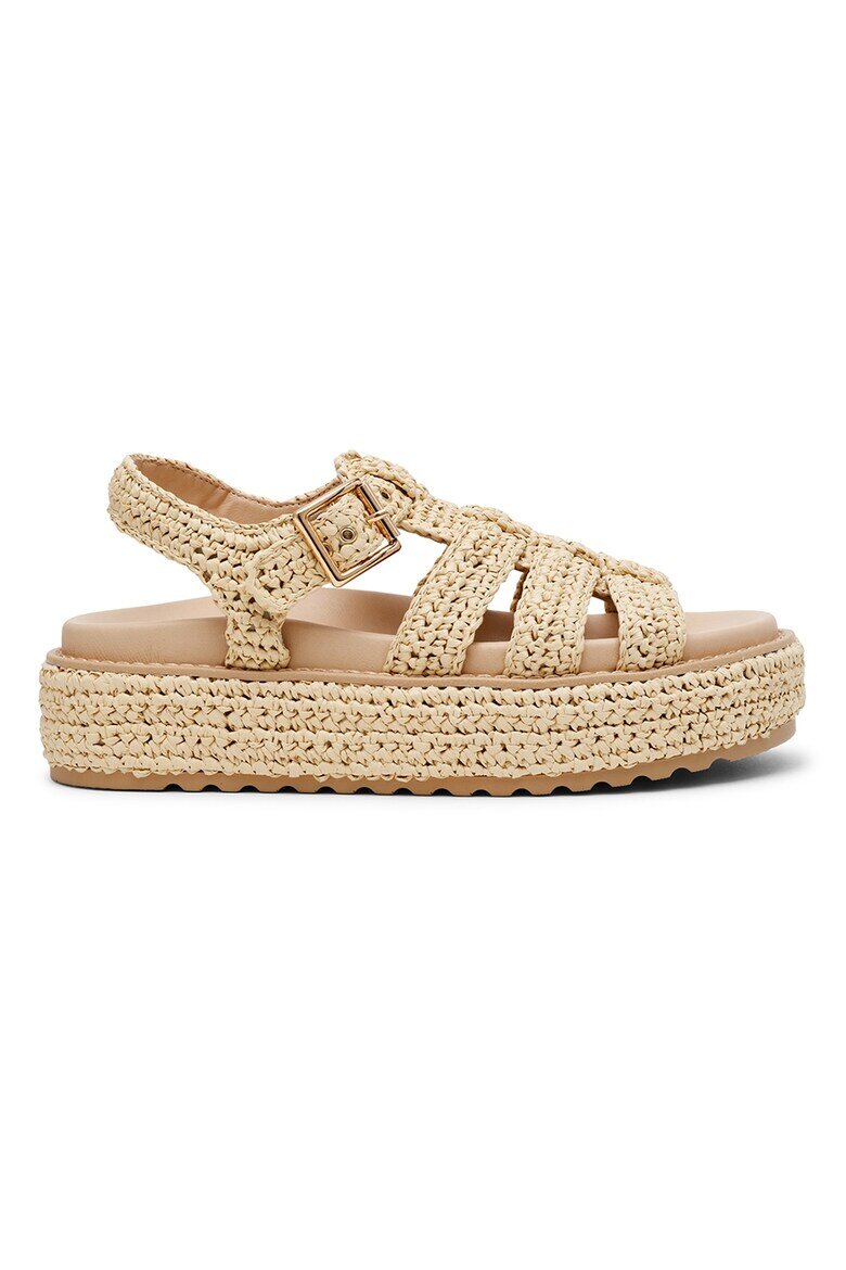 Steve Madden Сплетени сандали на равна платформа Светло бежово