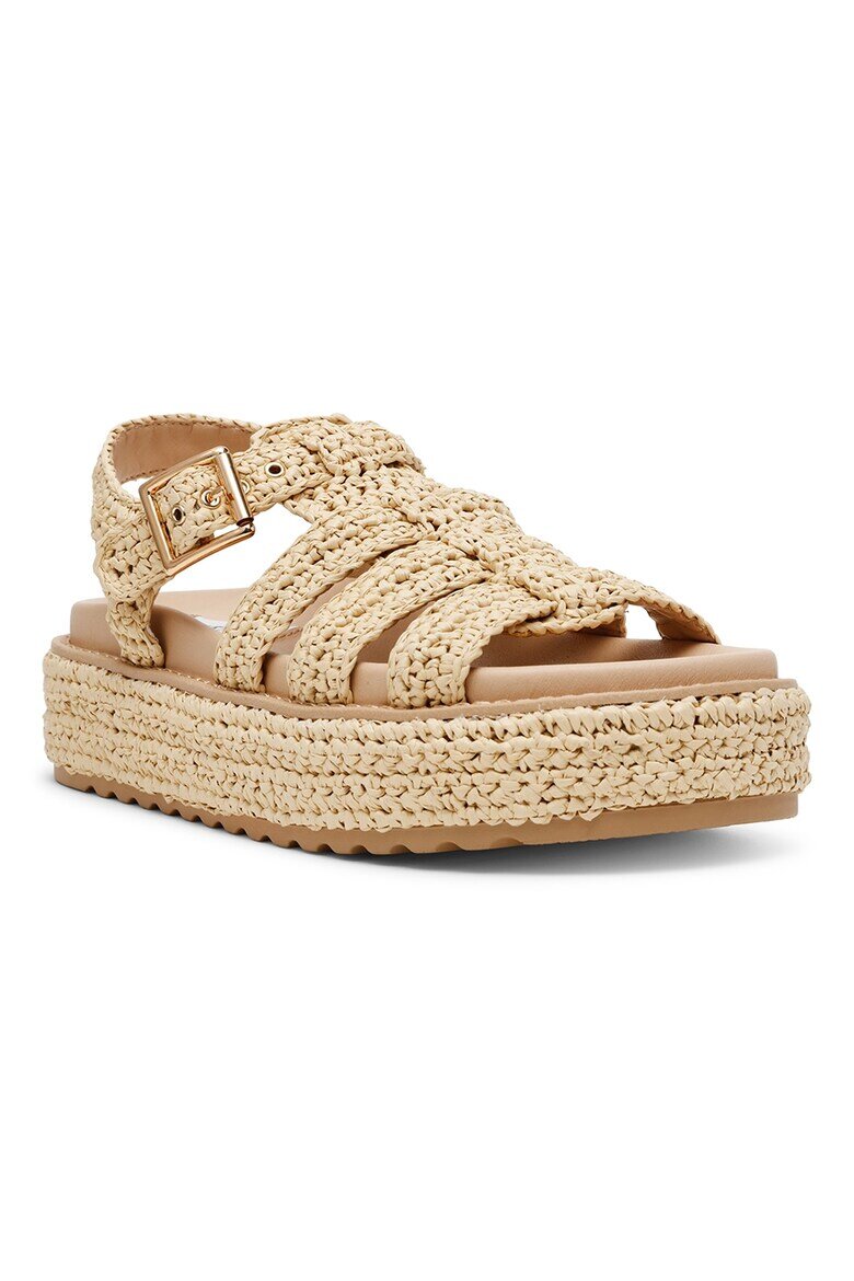 Steve Madden Сплетени сандали на равна платформа Светло бежово