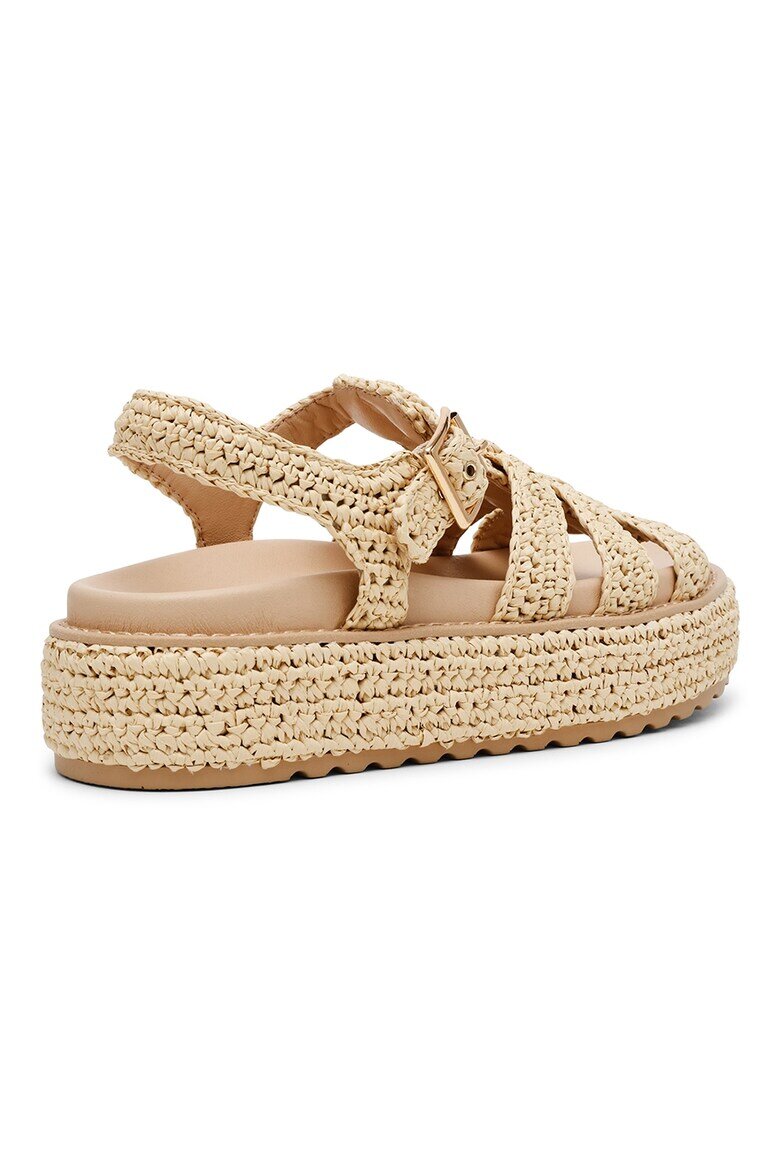 Steve Madden Сплетени сандали на равна платформа Светло бежово