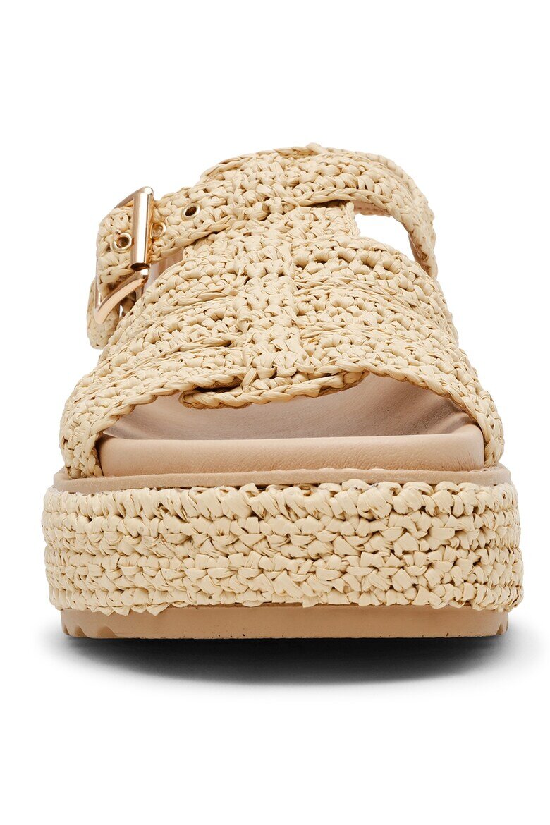 Steve Madden Сплетени сандали на равна платформа Светло бежово