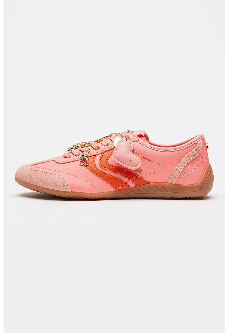 Steve Madden Спортни обувки Bassett с велур - Бял/Черен/Светло