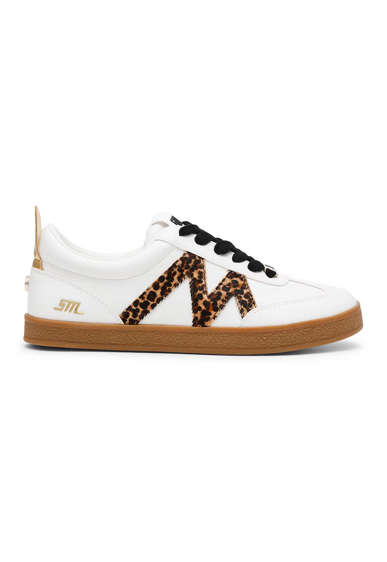 Steve Madden Спортни обувки Degree с велур - Бял/Тъмнокафяв