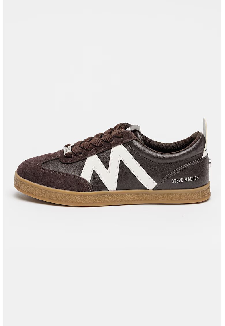 Steve Madden Спортни обувки Degree с велур - Тъмнокафяв/Кафяв/Мръснобял