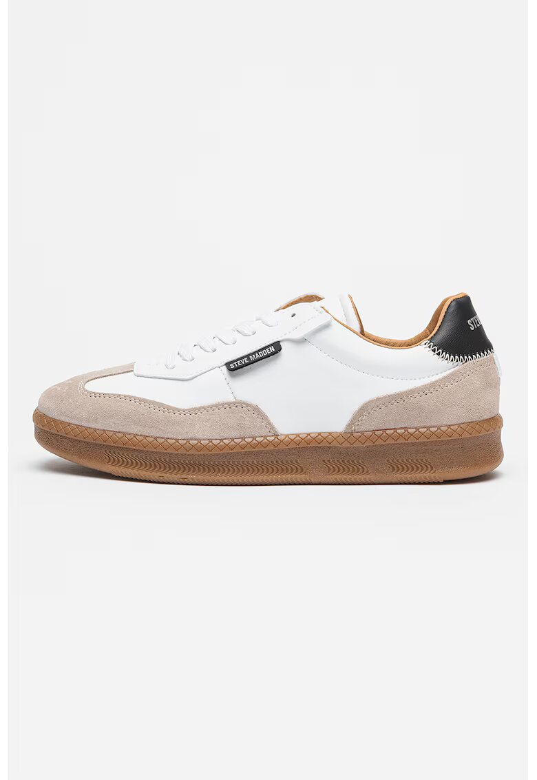 Steve Madden Спортни обувки Euphoria с велур - Пепеляво сиво/Светло кафяво