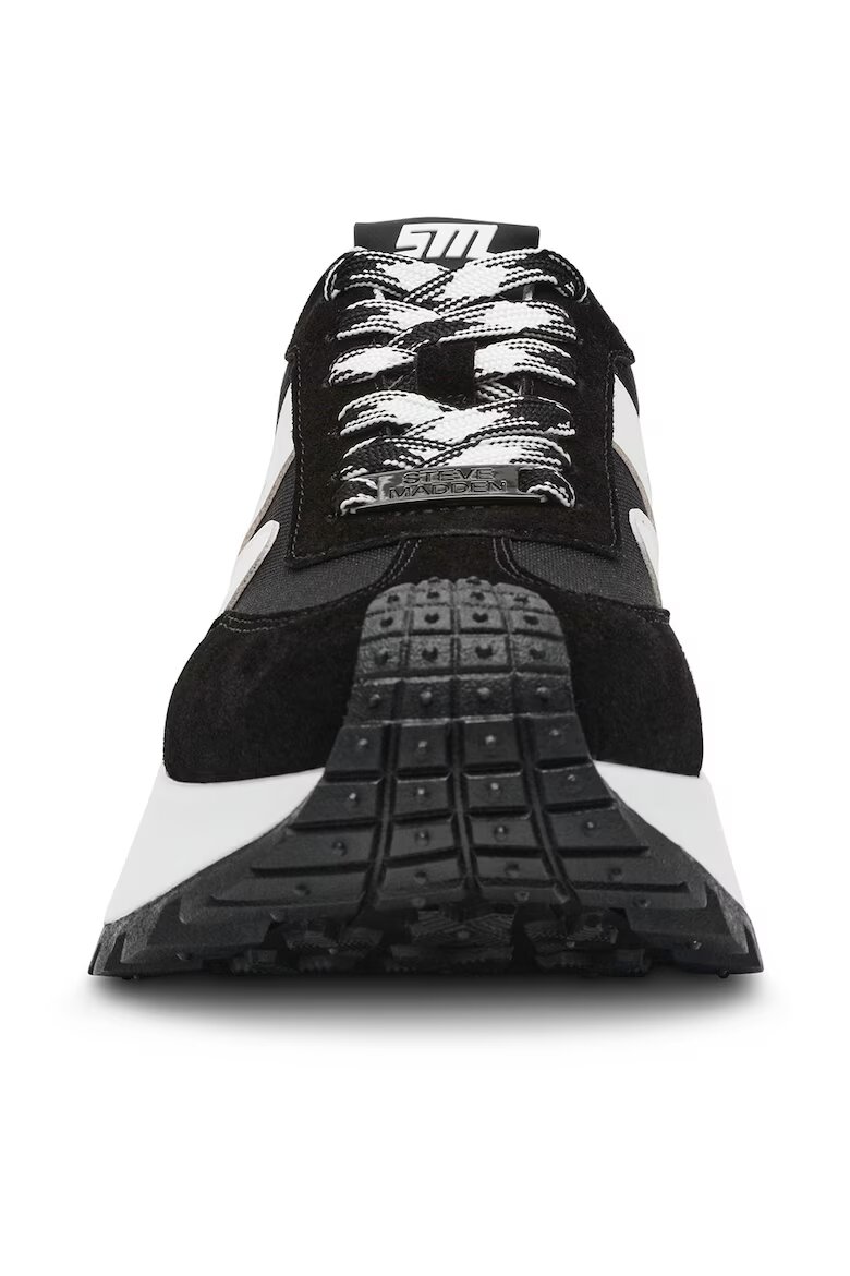 Steve Madden Спортни обувки от велур и текстил Бял/Черен
