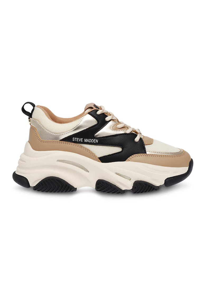 Steve Madden Спортни обувки Progressive с масивен дизайн - Черен/Камел/Крем