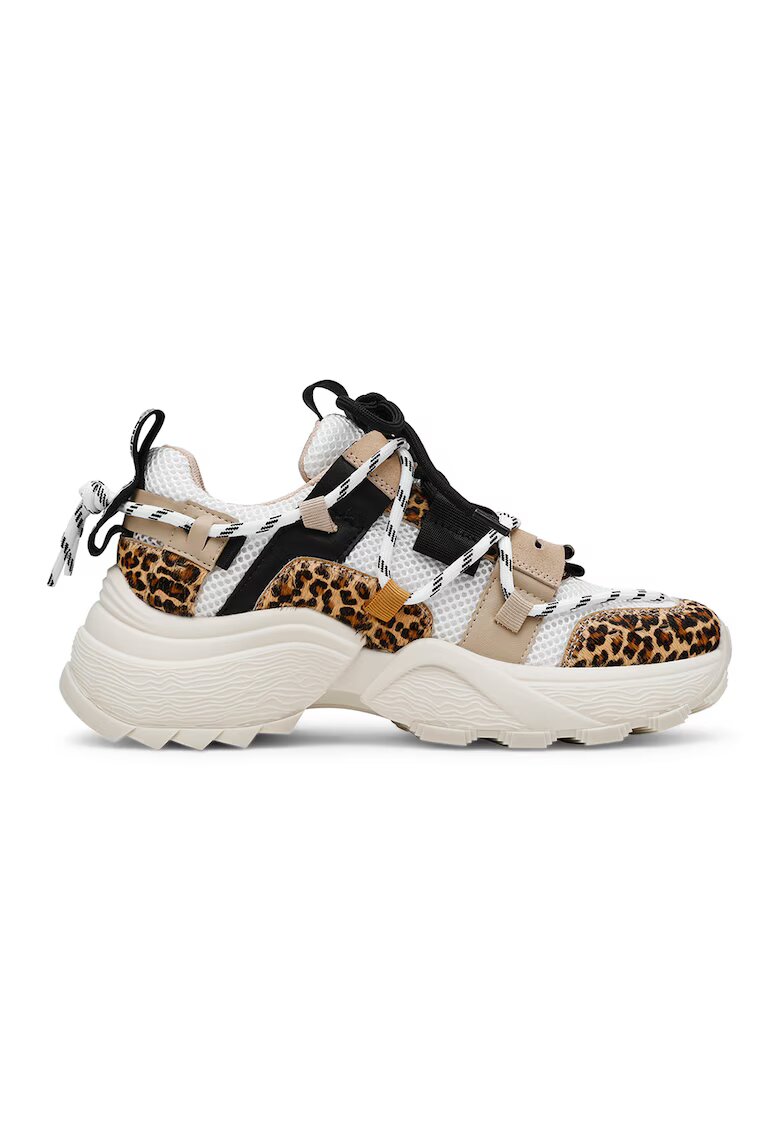 Steve Madden Спортни обувки с полускосена платформа - Черен/Кафяв/Бежов