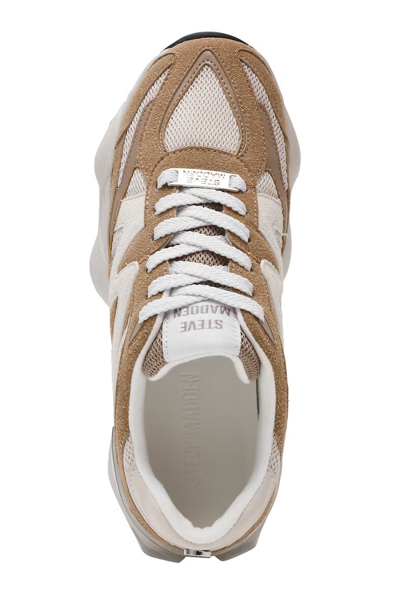 Steve Madden Спортни обувки Speeder с връзки Карамел/Мръснобял