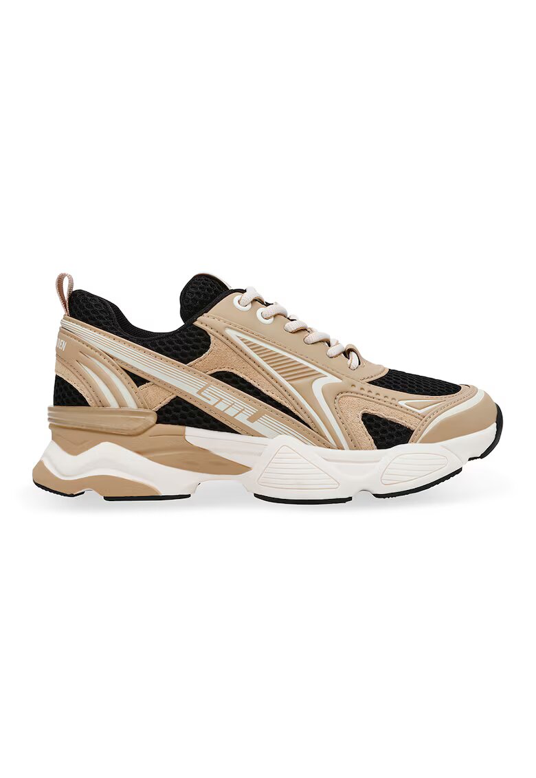 Steve Madden Спортни обувки Speedster-E с нисък профил - Тъмнокафяв/Черен/Мръснобял