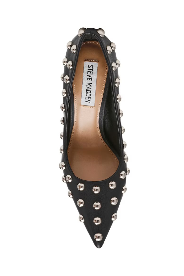 Steve Madden Стилето от еко кожа с капси Черен/Сребрист